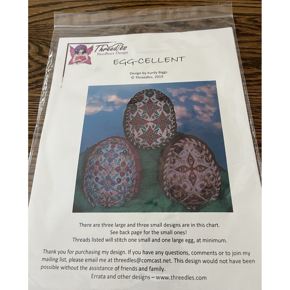 Threedles Egg-Cellent Trudy Biggs 2019 Kit Beads Threads Needs Pg 5-6 - Picture 2 of 6